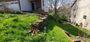 Leaning Dangerous Retaining Wall